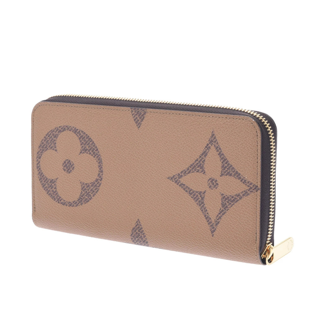 Louis Vuitton Camel Monogram Reverse Long Tan Zippy Giant Wallet Brown